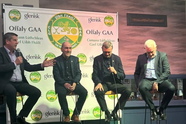 Michael Duignan interviewing Mickey Harte, Jimmy Barry Murphy, Nicky English