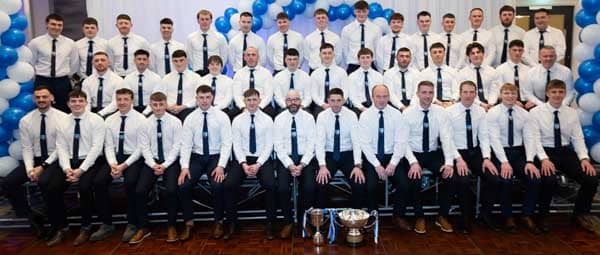 Tullamore championship winning players and mentors at their dinner dance.