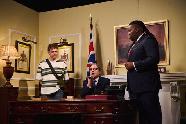 It opened with a view of 10 Downing Street before cutting to cast member George Fouracres as the Prime Minister, accompanied by Deputy Prime Minister David Lammy, played by Hammed Animashaun.