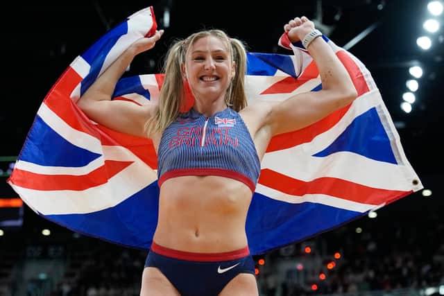 The Cornish 26-year-old was the sole woman to clear 4.85m, beating Slovenia’s Tina Sutej, whose best effort was 4.80m.