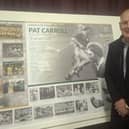 Joachim Kelly at the pictorial tribute to his former Offaly colleague, Pat Carroll in Coolderry on Saturday evening.