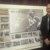Joachim Kelly at the pictorial tribute to his former Offaly colleague, Pat Carroll in Coolderry on Saturday evening.