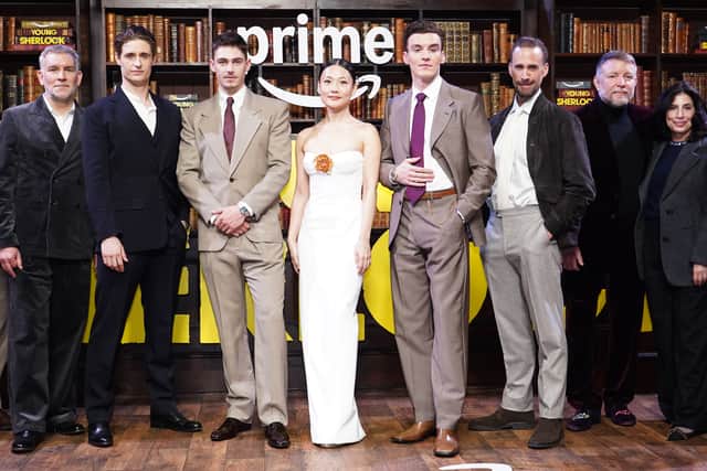 Ritchie wore a simple black turtleneck under a burgundy velvet suit to the event at the Queen Elizabeth Hall, Southbank Centre, London.