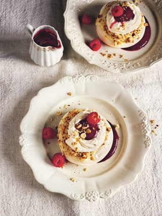 Fresh raspberries or blueberries