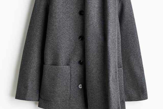 New Look Stone Faux Fur Collar Wrap Coat, £59.99 (was £79.99)