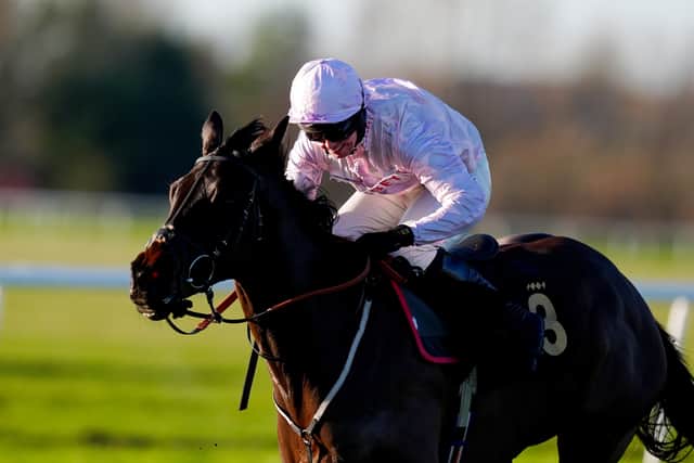 “I think he will have to go up in grade and I think he will be more than capable of doing so. He’s athletic, jumps well and will get further than two miles in time.”
