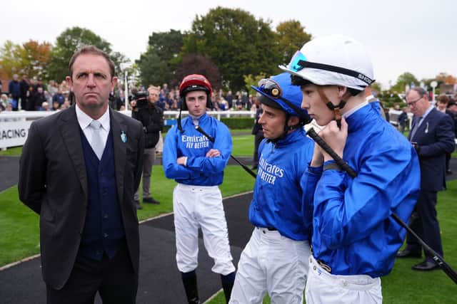 It was Aidan O’Brien’s Gstaad who had suffered defeat at the hands of Zavateri in the National Stakes last month and although the Royal Ascot winner reversed form with his old foe, he ultimately had to settle for second when the 7-4 favourite could not reel in Andrew Balding’s resurgent winner Gewan.