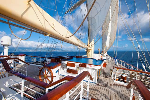One of the helmsman, Sarath, is patient and kind enough to guide me as an officer consults his navigation screen and shouts coordinates leading me to steer port (left) or starboard (right) in trying to keep the dial in front of me at zero or “midship”.