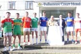 Offaly senior football captains with Offaly GAA chairman Tom Parlon and sponsor.