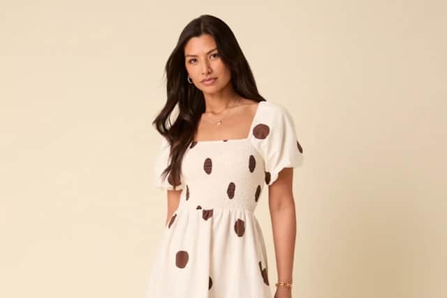 River Island White Sleeveless Polka Dot Mesh Top, £26