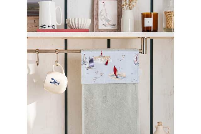 1. Coastal Boats Roller Hand Towel, £18, Sophie Allport