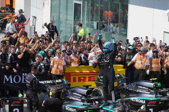Even Verstappen, not adverse to a bold move, was unable to do anything to challenge Russell and the Mercedes man led. Verstappen kept him honest for the opening handful of laps but by the start of the sixth lap, Russell was more than a second ahead, and crucially out of DRS range.