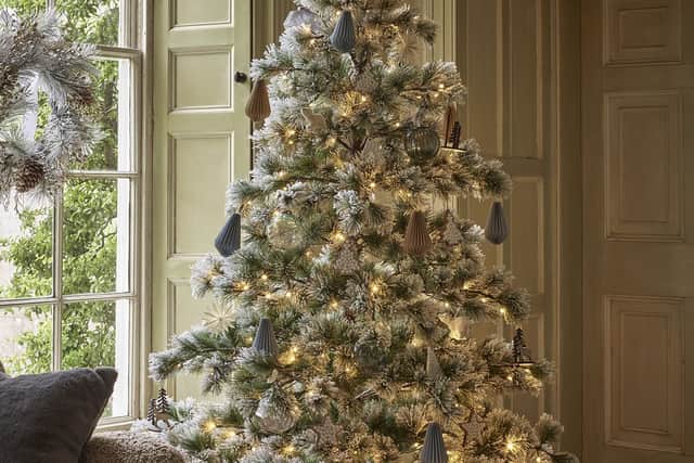 4. George Green Flocked Tilden Spruce Pre-Lit Christmas Tree, 6ft, £80, Direct.asda