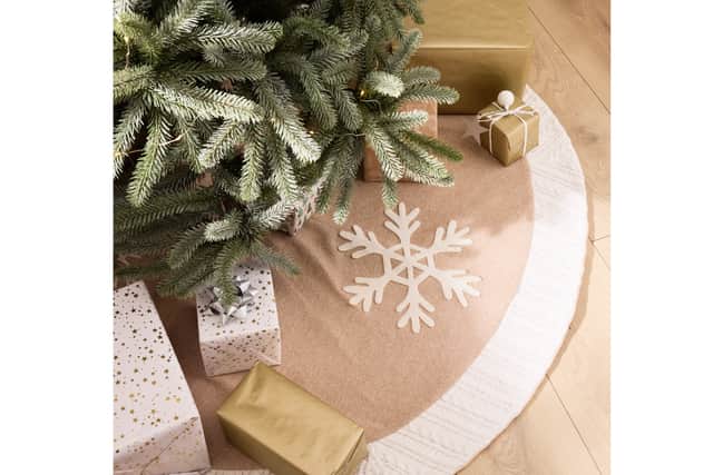 7. Cosy Christmas Snowflake Tree Skirt, from £15.40 (36”), Dibor