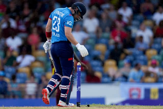 A fired up Joseph, seemingly seething at how the field was positioned, sent down a 92mph snorter that brushed Cox’s glove, with England’s number three yet to reach 20 in three ODIs and two T20 innings.