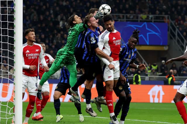 Suddenly, the visitors were in control. Corner after corner followed – seven in all for Arsenal in the first 45, 13 without reply by the end – only for Inter to snatch a half-time lead.