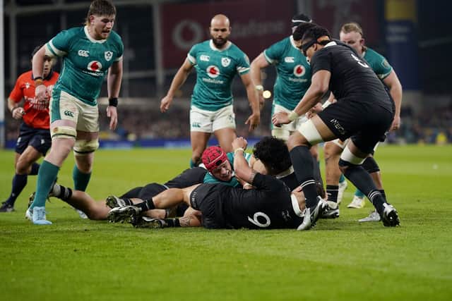 That incident briefly shifted the momentum and Ireland were rewarded for a rapid start to the second half by Van der Flier plundering the game’s opening try.