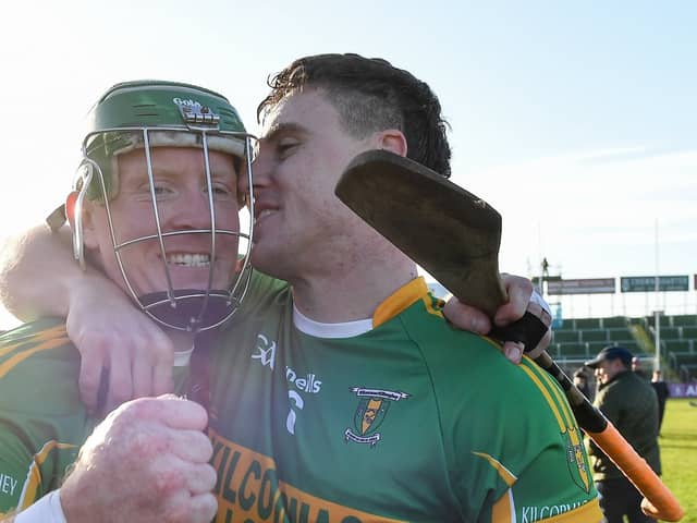 Cillian Kiely, right, with Oisin Mahon.