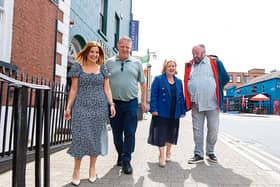 Catherine White, Regional Manager with the Good Shepherd Centre, Patrick Owens, a former service user at the Good Shepherd Centre, Lisa Robson and HSE Clinical Lead in the Substance Misuse Services