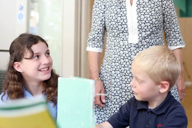 She spoke after she toured the school on Wednesday and saw the range of ways the children are being encouraged to read.