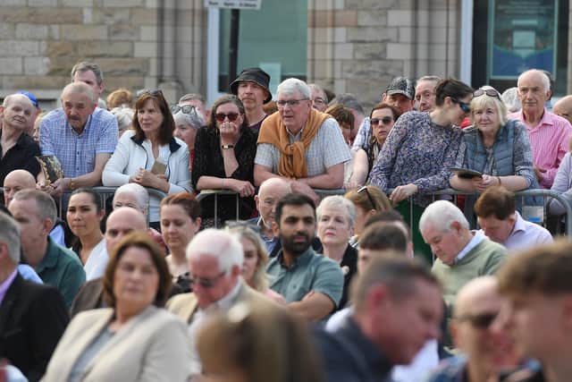 Ireland’s premier Simon Harris and deputy premier Micheal Martin also attended the event organised by the Justice for the Forgotten group which represents bereaved families and survivors.