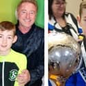Bobby Kinsella with Michael Flatley at the 2024 World Irish Dancing championships.
