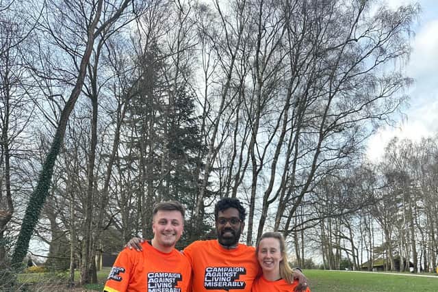 He will run as part of the charity’s team which includes Natalie Clements, whose brother Aaron died by suicide, and Luke Remfry who had suicidal thoughts when he felt “lost” following the breakdown of a relationship.