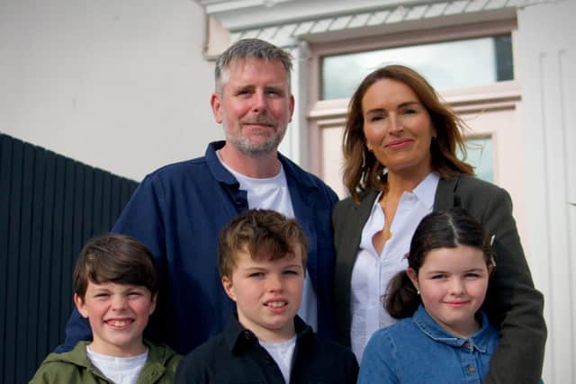 Lynne O'Loughlin and Alan Brogan live in a period townhouse in Galway with their triplets.
