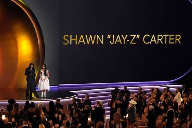 The Empire State Of Mind musician said outside of the Grammys that “we’ve got to keep showing up”.
