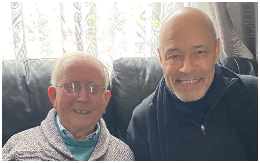 Charlie O'Leary with Paul McGrath. Photo Paul McGrath X