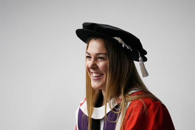 The Lioness said it was “pretty incredible” to receive the honorary degree from Loughborough University.