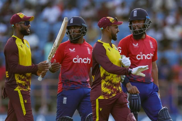 While the returning Moeen Ali – in for Ben Duckett in England’s only line-up change – made 22 not out, the tourists were left with too much to do after requiring 27 in six balls.