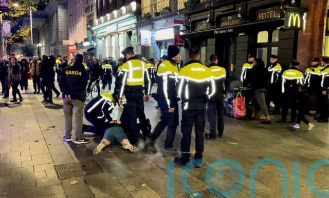 There were a small number of arrests on Friday evening as gardai mounted a significant security operation around the O’Connell Street thoroughfare to avoid a repeat of the violent scenes from the night before.