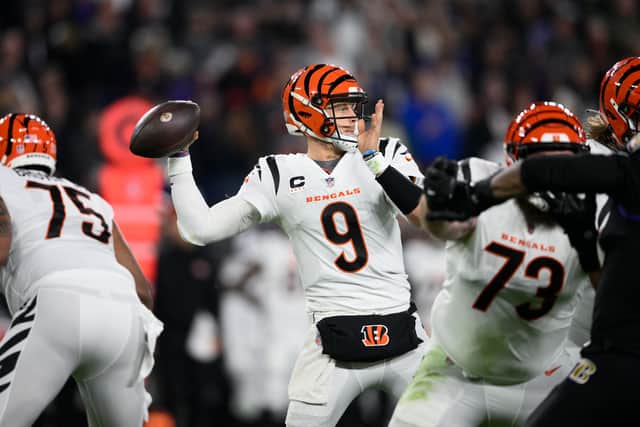 Burrow was injured in a tackle by Ravens linebacker Jadeveon Clowney during the second quarter and appeared in pain as he threw a four-yard touchdown pass to Joe Mixon on the next play.