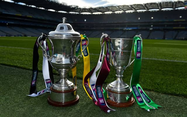 Andy Merrigan Cup, left, and the Tommy Moore Cup. PIC: Sportsfile