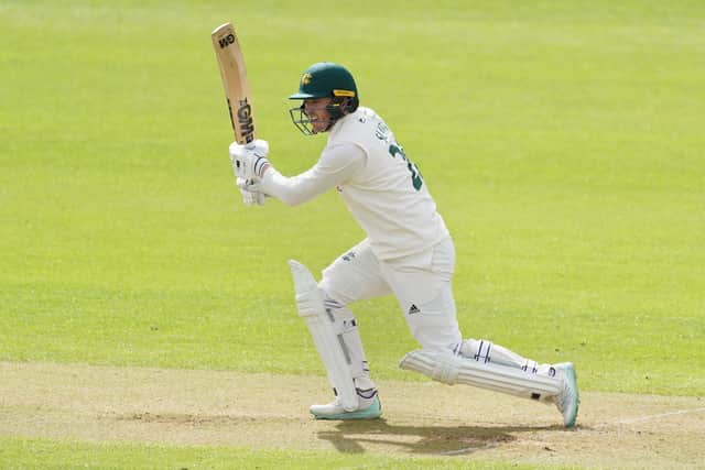 Middlesex claimed three batting bonus points with 366, but Nottinghamshire responded with 92 for two, with Ben Slater on 49 not out.