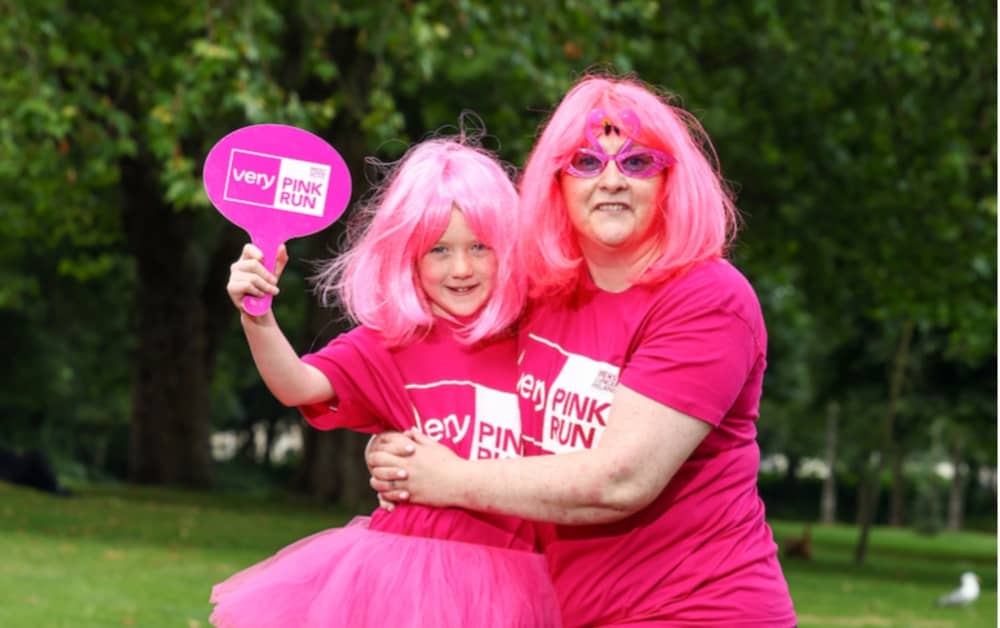 Breast Cancer Ireland Patient Supporter Avril Tierney and her daughter Tess (8) from Laois pictured at the launch of Breast Cancer Ireland’s Very Pink Run. Pic: Marc O'Sullivan