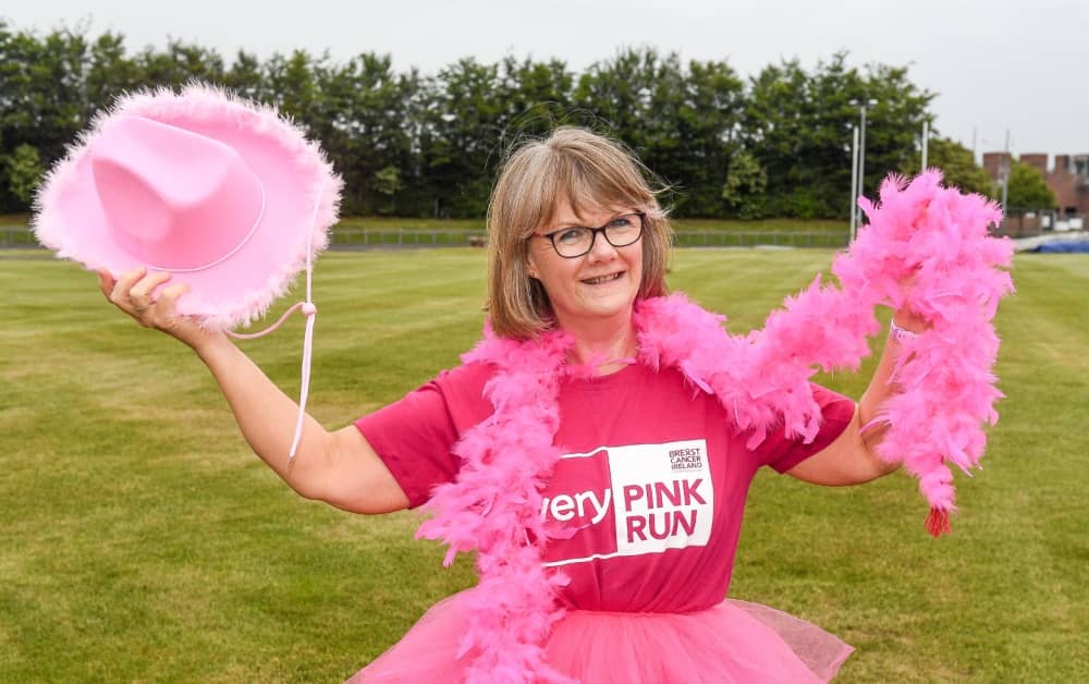 Breast Cancer Ireland Patient Supporter Cathy Lynch from Offaly at the launch of Breast Cancer Ireland’s Very Pink Run. Pic: David Keane