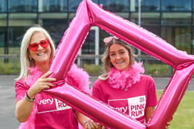 Breast Cancer Ireland Outreach Co-ordinator, Juliette O’Connell and her daughter Ava O’Connell from Limerick, at the launch of Breast Cancer Ireland’s Very Pink Run. Pic: David Keane