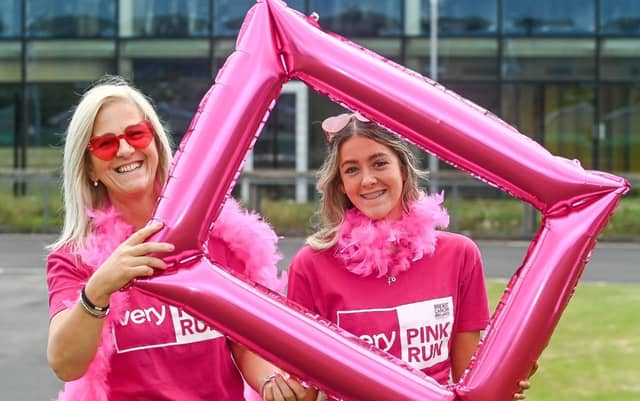 Breast Cancer Ireland Outreach Co-ordinator, Juliette O’Connell and her daughter Ava O’Connell from Limerick, at the launch of Breast Cancer Ireland’s Very Pink Run. Pic: David Keane