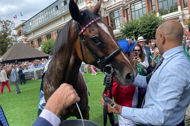 The victory was made all the more spectacular coming just 11 days after Inspiral had failed in her bid to topple Paddington in Goodwood’s Sussex Stakes, and Richardson, who is managing director of Cheveley Park, was full of praise for both Dettori and the training heroics of John and Thady Gosden following the filly’s quick turnaround in fortunes.
