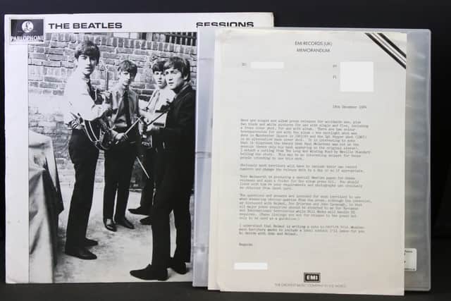 According to a description of the press pack on the EMI Records memorandum, the photo from the Sgt Pepper cover shoot proves that Sir Paul McCartney was present at the photo session, dispelling long-standing rumours that he did not attend the shoot, as the album cover only shows him from behind.