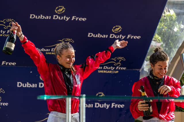 The all-important victory came through Osborne and Ed Walker’s 7-2 favourite Dark Trooper in the concluding Shergar Cup Sprint, where Doyle was fourth with Washington Heights. That left the Ladies on 78 points in the final standings, from the Rest of the World on 73.