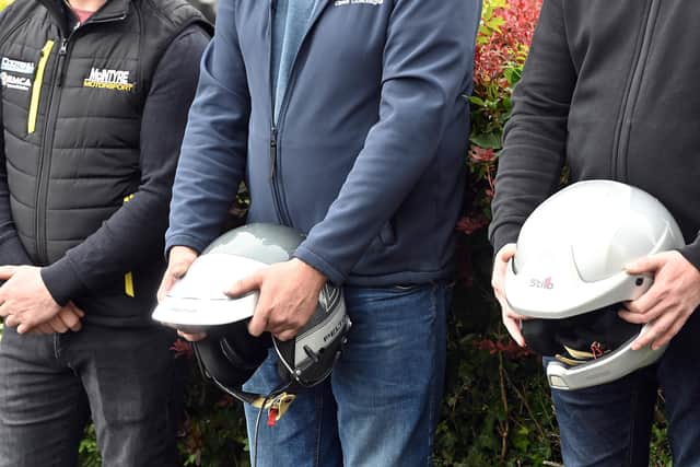 A number of those attending wore motorsport jackets and members of a guard of honour held rally driving helmets as Mr McDonald’s coffin was carried into the chapel.