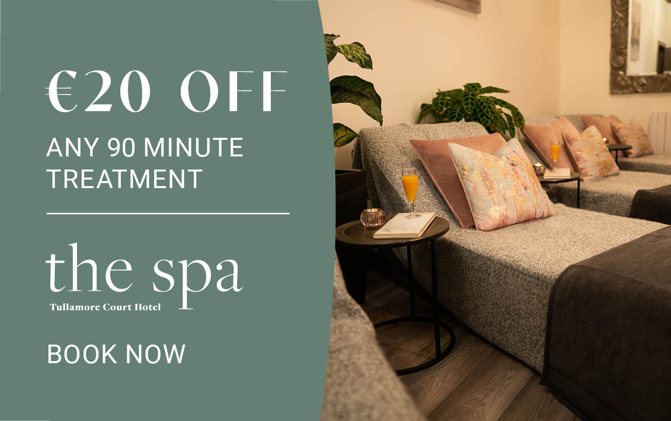 Tullamore Court Hotel: Get €20 off your next spa treatment
