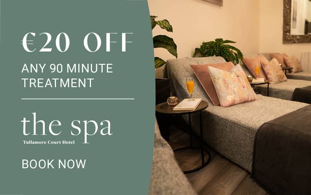 Tullamore Court Hotel: Get €20 off your next spa treatment