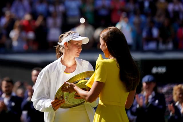 Similar behaviour from the crowd in the more genteel setting of SW19 appears unlikely but the prospect of the Princess of Wales presenting a trophy to a Russian or Belarusian player is very real.