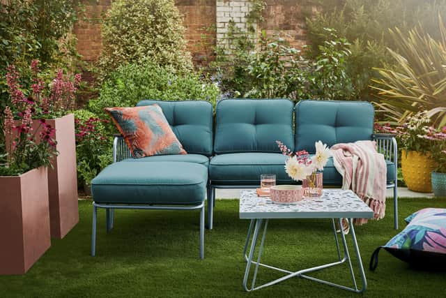 2. Nectar Outdoor Sofa Set – Green, £799, Dobbies