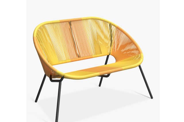 4. John Lewis Salsa 2-Seater Garden Sofa, Two Tone Yellow, £165, John Lewis