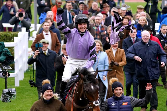 Gold Cup third Conflated (Elliott), Gold Cup faller Ahoy Senor (Lucinda Russell) and last year’s Gold Cup winner A Plus Tard (Henry de Bromhead) also feature.